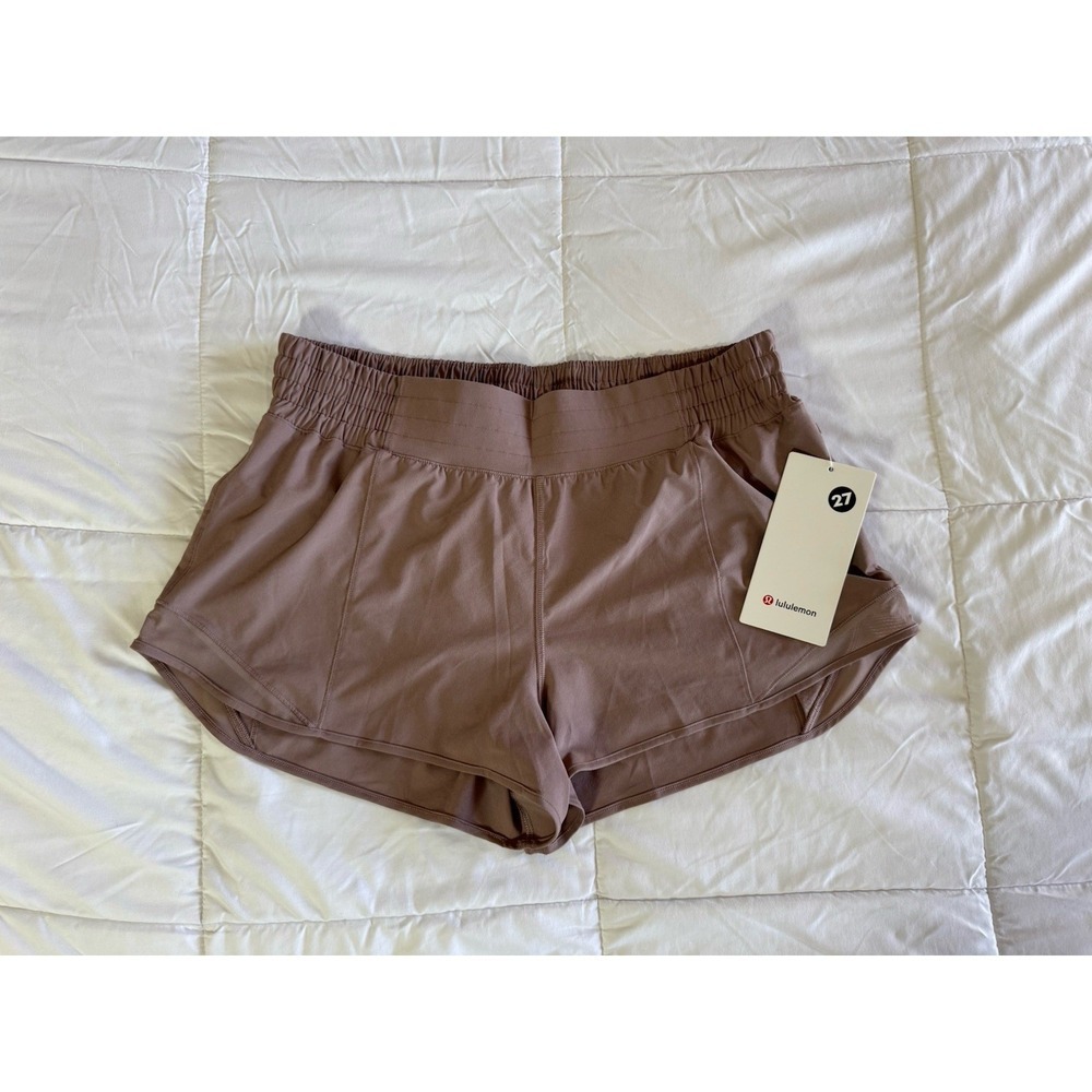 NEW Lululemon Hotty Hot Shorts Size 12 HR High Rise 2.5" Lined Ash Rose NWT